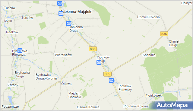 mapa Piotrków Drugi, Piotrków Drugi na mapie Targeo