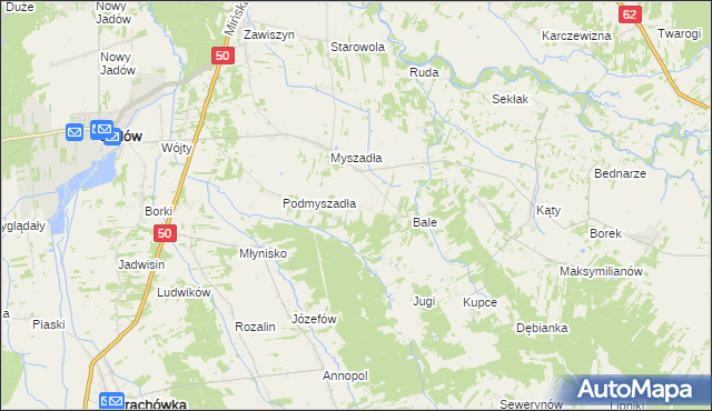 mapa Podbale, Podbale na mapie Targeo