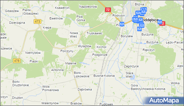 mapa Podgórcze, Podgórcze na mapie Targeo