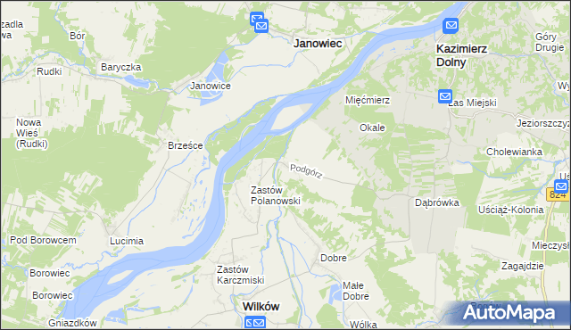 mapa Podgórz gmina Wilków, Podgórz gmina Wilków na mapie Targeo