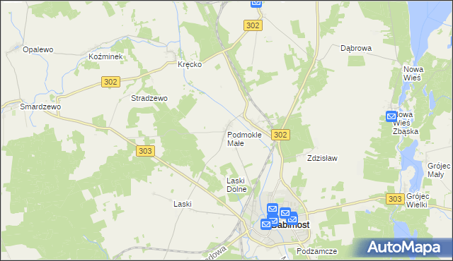 mapa Podmokle Małe, Podmokle Małe na mapie Targeo