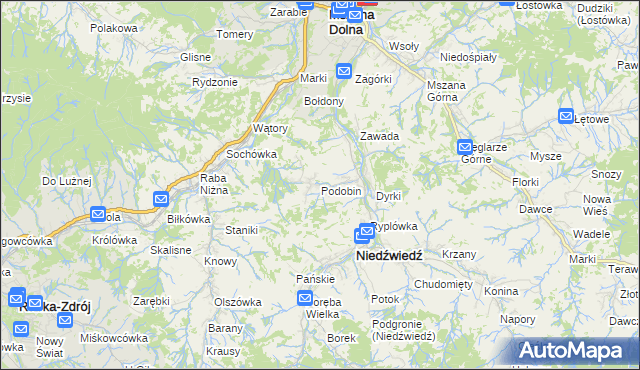 mapa Podobin, Podobin na mapie Targeo
