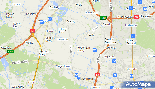 mapa Podolszyn, Podolszyn na mapie Targeo