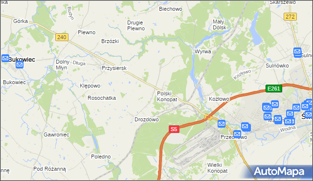 mapa Polski Konopat, Polski Konopat na mapie Targeo