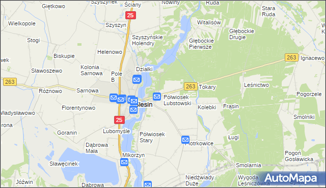 mapa Półwiosek Lubstowski, Półwiosek Lubstowski na mapie Targeo