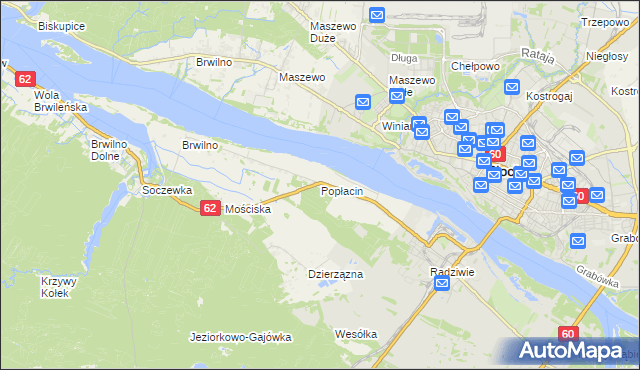mapa Popłacin, Popłacin na mapie Targeo