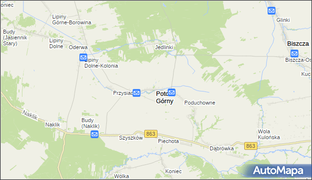 mapa Potok Górny, Potok Górny na mapie Targeo