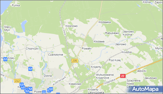 mapa Powałki, Powałki na mapie Targeo