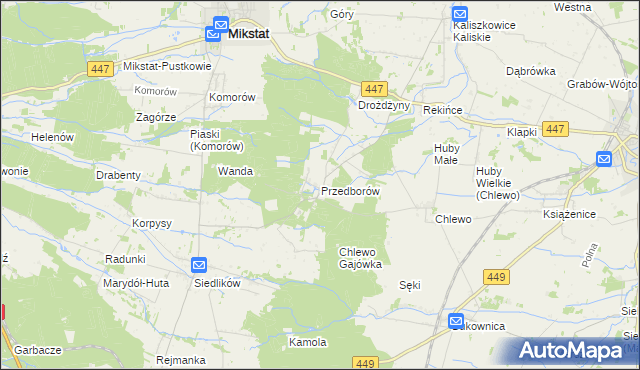 mapa Przedborów, Przedborów na mapie Targeo