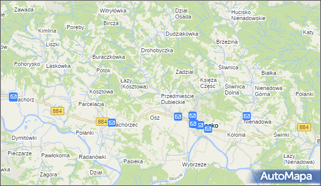 mapa Przedmieście Dubieckie, Przedmieście Dubieckie na mapie Targeo