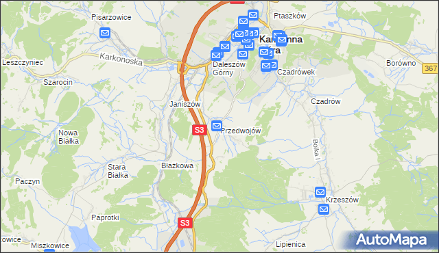 mapa Przedwojów, Przedwojów na mapie Targeo