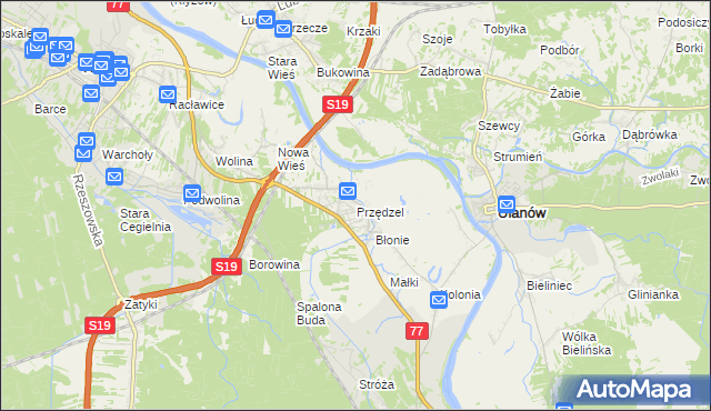 mapa Przędzel, Przędzel na mapie Targeo