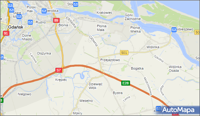mapa Przejazdowo, Przejazdowo na mapie Targeo