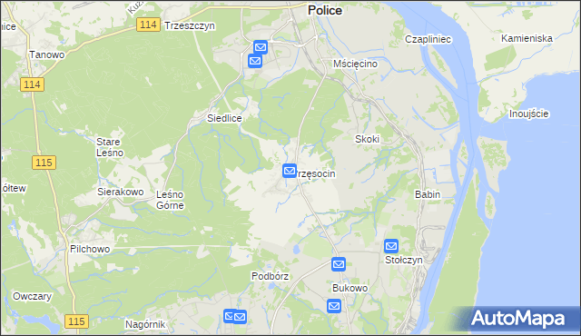 mapa Przęsocin, Przęsocin na mapie Targeo
