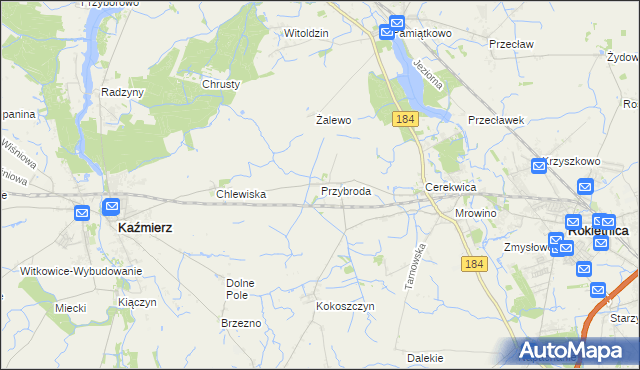 mapa Przybroda, Przybroda na mapie Targeo