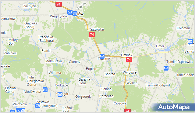 mapa Przyjmo, Przyjmo na mapie Targeo