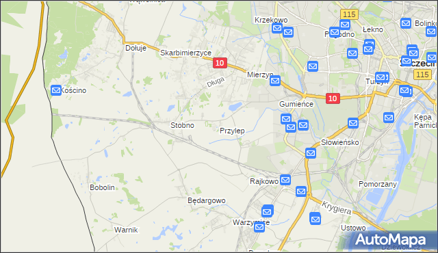 mapa Przylep, Przylep na mapie Targeo