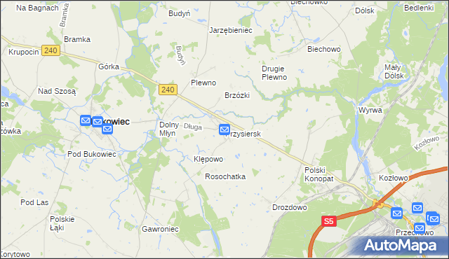 mapa Przysiersk, Przysiersk na mapie Targeo