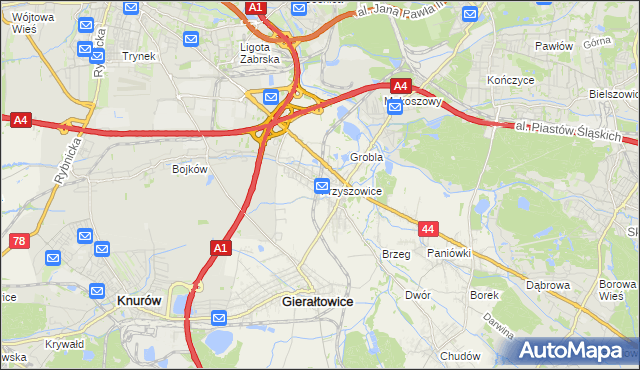 mapa Przyszowice, Przyszowice na mapie Targeo