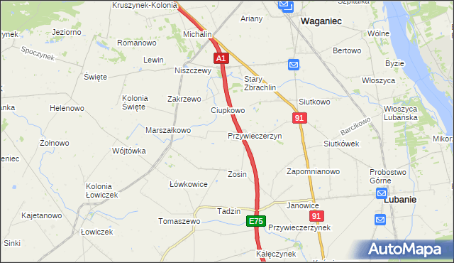 mapa Przywieczerzyn, Przywieczerzyn na mapie Targeo