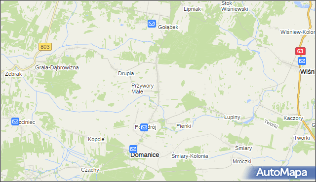 mapa Przywory Duże, Przywory Duże na mapie Targeo