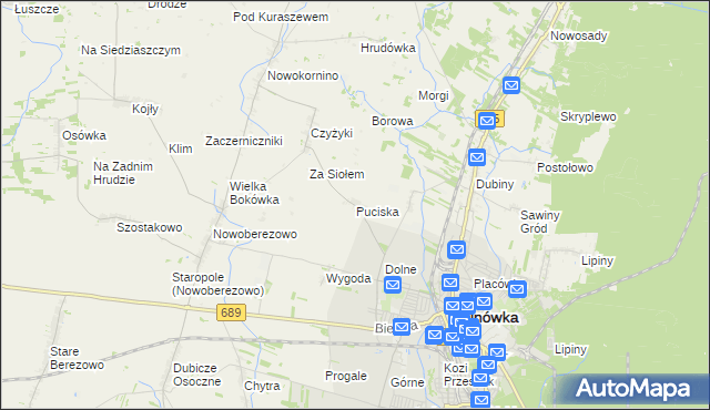 mapa Puciska, Puciska na mapie Targeo