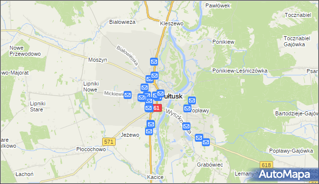 mapa Pułtusk, Pułtusk na mapie Targeo