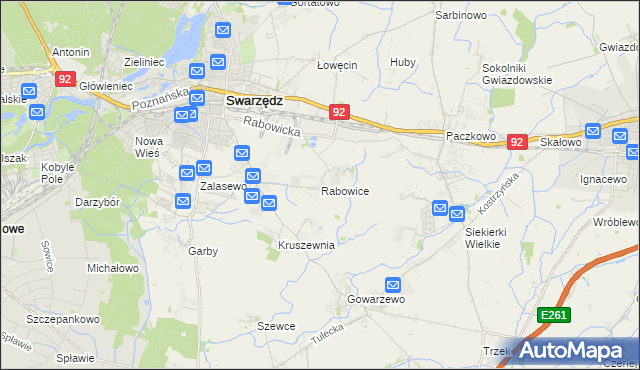 mapa Rabowice, Rabowice na mapie Targeo