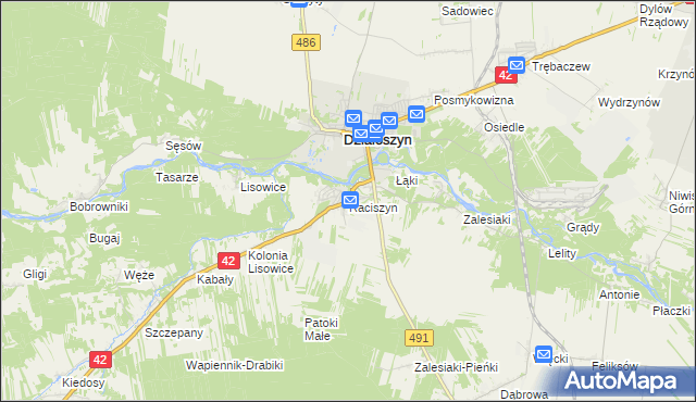 mapa Raciszyn, Raciszyn na mapie Targeo