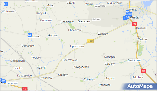 mapa Raczków, Raczków na mapie Targeo