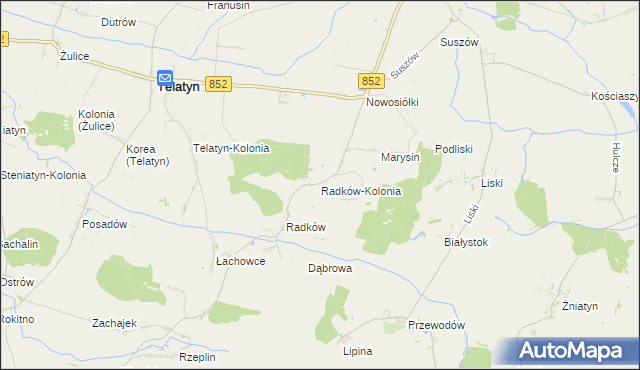 mapa Radków-Kolonia, Radków-Kolonia na mapie Targeo