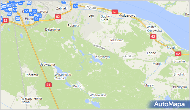 mapa Radyszyn, Radyszyn na mapie Targeo