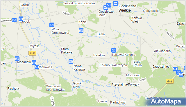 mapa Rafałów, Rafałów na mapie Targeo