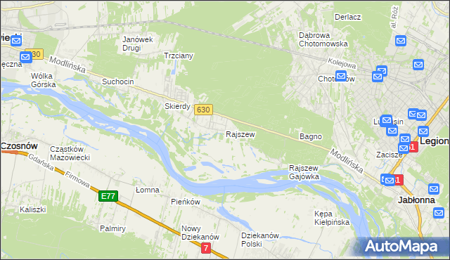 mapa Rajszew, Rajszew na mapie Targeo