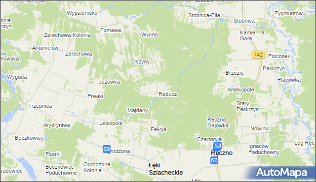 mapa Reducz, Reducz na mapie Targeo