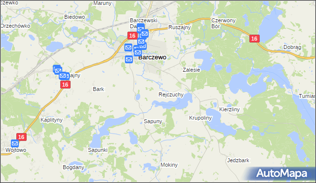 mapa Rejczuchy, Rejczuchy na mapie Targeo