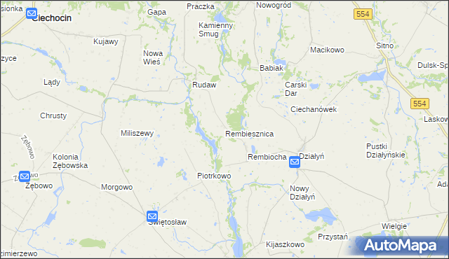 mapa Rembiesznica, Rembiesznica na mapie Targeo