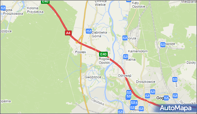 mapa Rogów Opolski, Rogów Opolski na mapie Targeo