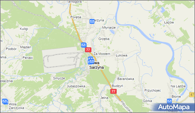 mapa Ruda Łańcucka, Ruda Łańcucka na mapie Targeo