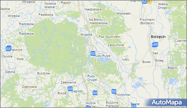 mapa Rudy-Rysie, Rudy-Rysie na mapie Targeo