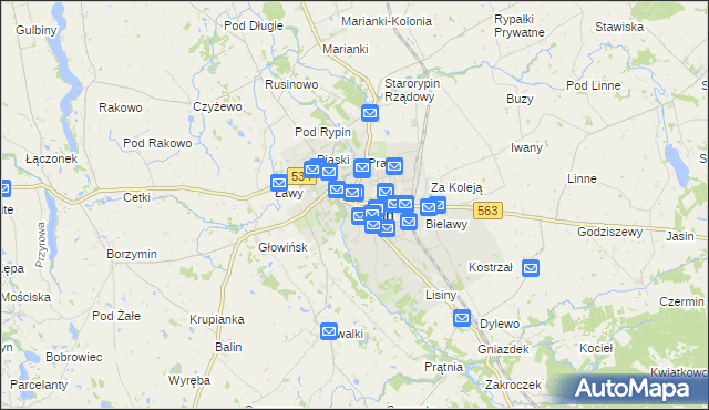 mapa Rypin, Rypin na mapie Targeo