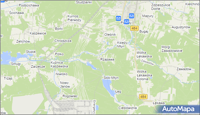 mapa Rząsawa, Rząsawa na mapie Targeo