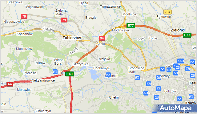 mapa Rząska, Rząska na mapie Targeo