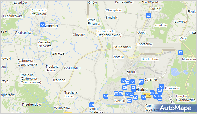 mapa Rzędzianowice, Rzędzianowice na mapie Targeo