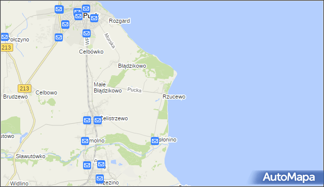 mapa Rzucewo, Rzucewo na mapie Targeo