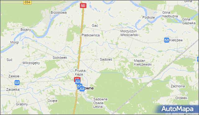 mapa Sadoleś, Sadoleś na mapie Targeo
