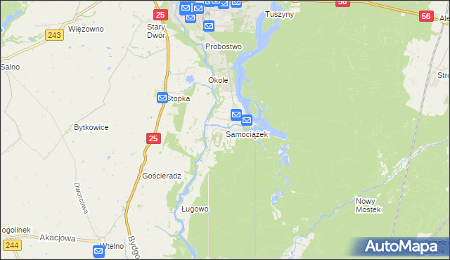 mapa Samociążek, Samociążek na mapie Targeo
