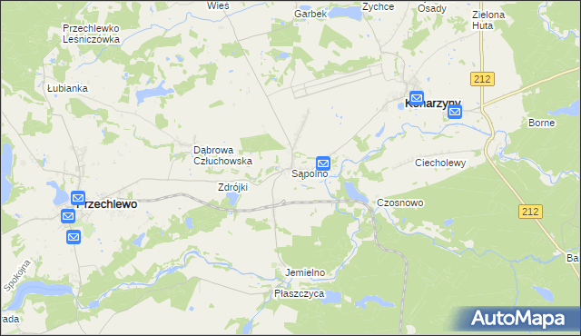 mapa Sąpolno, Sąpolno na mapie Targeo