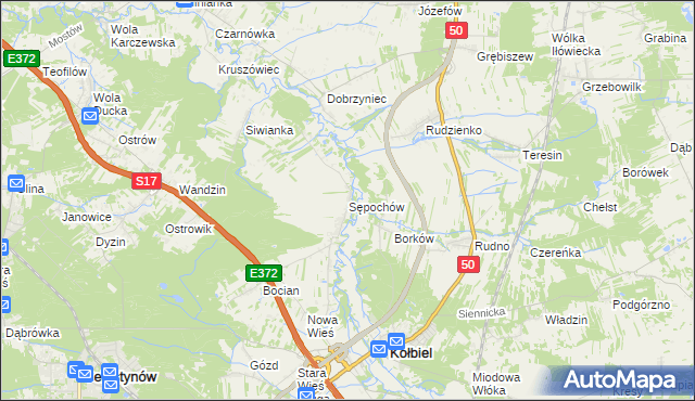 mapa Sępochów, Sępochów na mapie Targeo