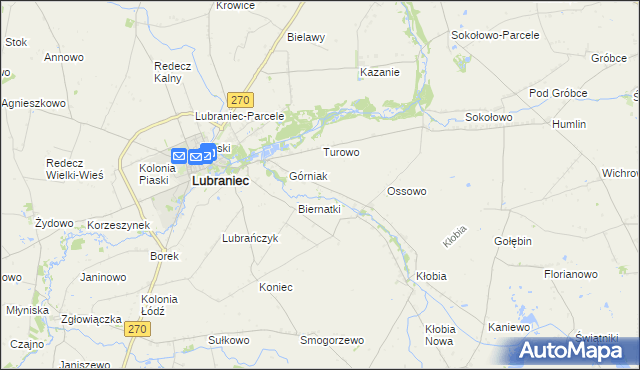 mapa Siarczyce, Siarczyce na mapie Targeo